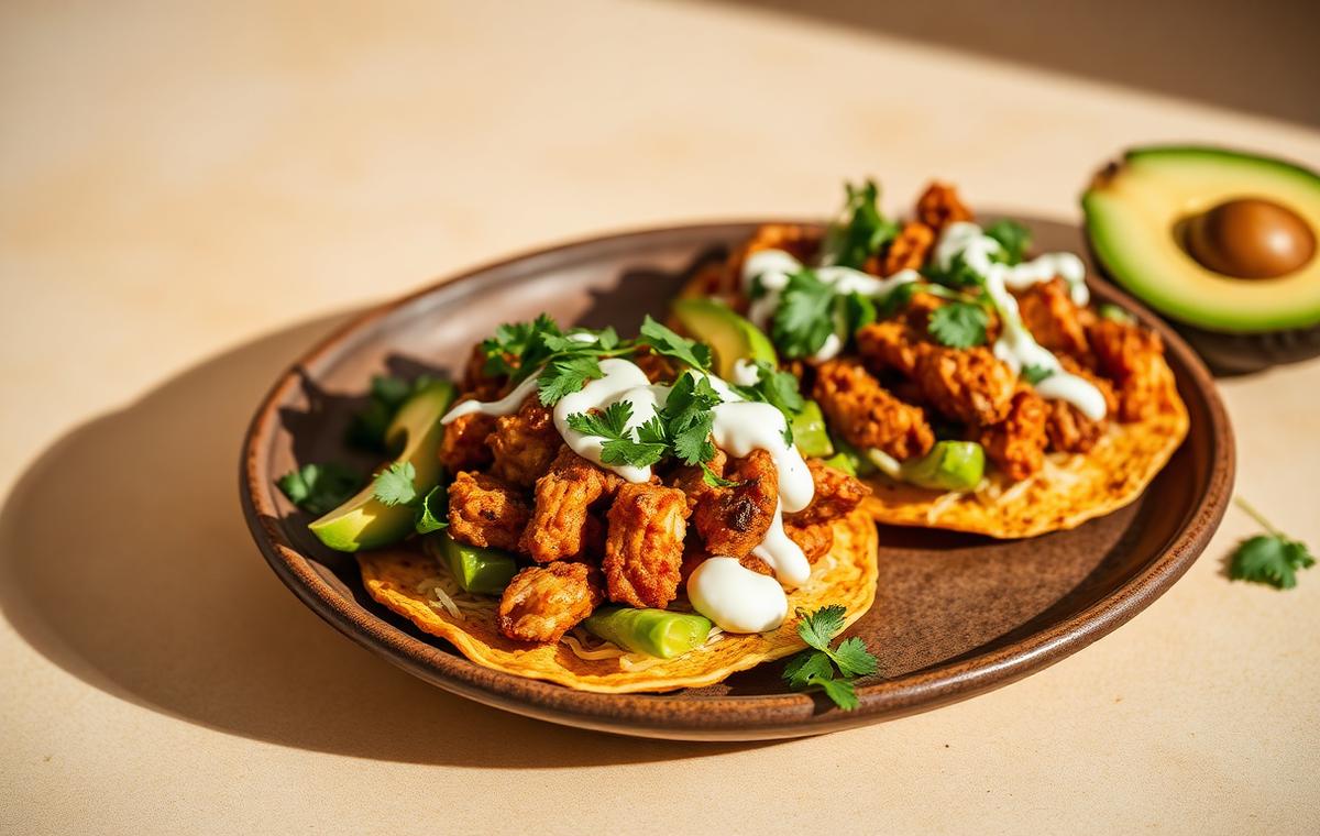 Tostadas de tinga de pollo
